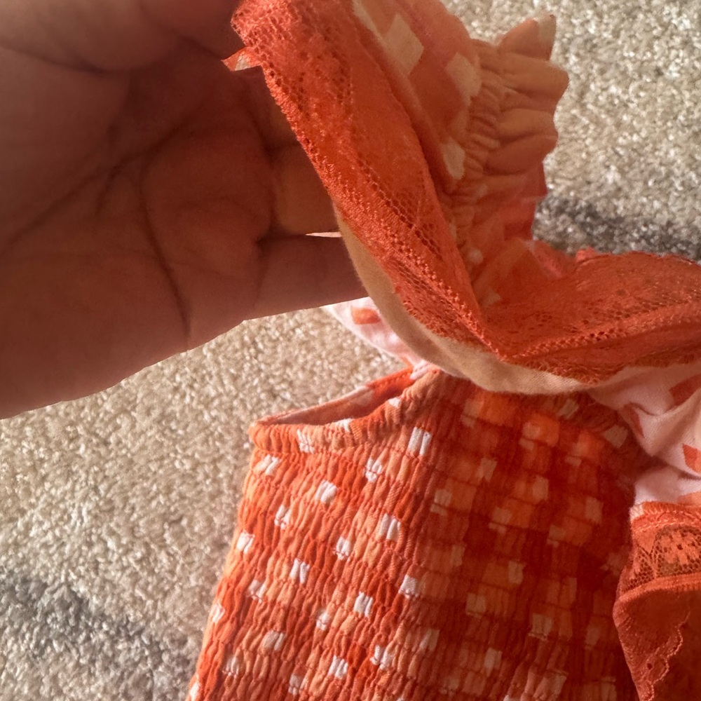 Tularosa Vibrant Orange Ruffle Top - Picture 7 of 14